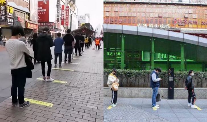 ร้านชานมไข่มุกชื่อดังเปิดสวนกระแสโควิด-19 คนจีนแห่ต่อแถวซื้อแต่ยืนห่างกัน 1.5 เมตร