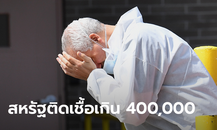 สหรัฐติดโควิด-19 ทะลุ 400,000 รายแล้ว! หลังตัวเลขเพิ่มกว่า 30,000 คน ในวันเดียว