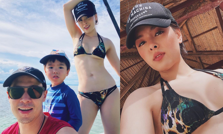 "ลิเดีย" พาลูกและสามีเที่ยวเกาะ แต่คนโฟกัสที่ความเซ็กซี่ของคุณแม่ลูกสอง