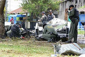 ลอบคาร์บอมบ์กลางเมืองยะลาดับ1เจ็บระนาว