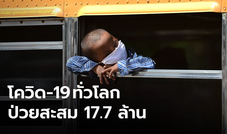 หยุดไม่อยู่! ทั่วโลกป่วยโควิด-19 สะสม 17.7 ล้าน วันเดียวติดเชื้อ 2.8 แสน