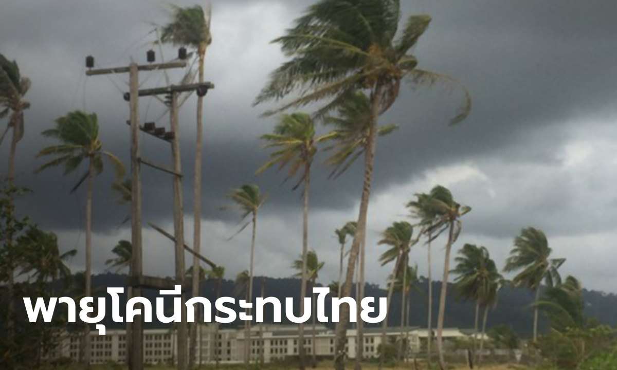 อิทธิพลพายุ "โคนี" กระทบไทยตอนบนฝนตก-ลมแรง เตือนระวังน้ำท่วมฉับพลัน