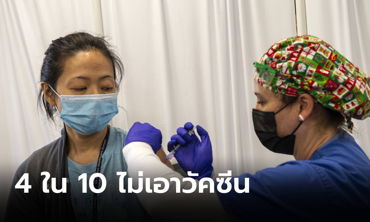 งานวิจัยชี้ ชาวอเมริกันกว่า 4 ใน 10 อาจจะไม่ฉีดวัคซีนโควิด-19