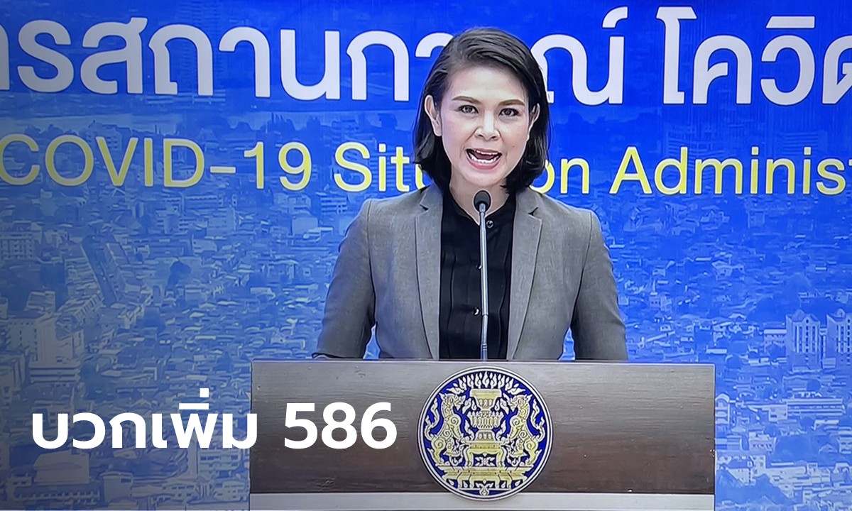 "หมอเบิร์ท" แถลงโควิดวันนี้ ไทยพบผู้ติดเชื้อเพิ่ม 586 ราย ไม่มีผู้เสียชีวิต