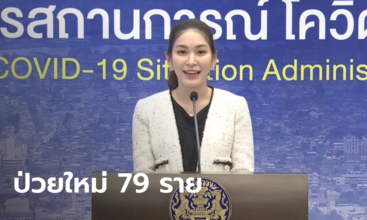 โควิดวันนี้ ศบค.รายงานไทยพบผู้ติดเชื้อ 79 ราย สะสม 26,241 ราย ไม่มีเสียชีวิตเพิ่ม