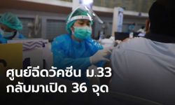 ประกันสังคม กลับมาเปิดศูนย์ฉีดวัคซีน ม.33 พรุ่งนี้ 36 จุดทั่ว กทม.