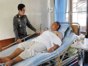 ตร.มีสติคนร้ายสปาต้าแทงทะลุปอดยังจับได้