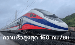 เผยโฉม "ล้านช้าง" ขบวนรถไฟหัวกระสุน เตรียมวิ่งเชื่อมเส้นทางระหว่างจีน-ลาว