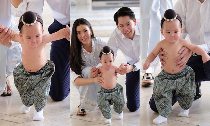 "ศรีริต้า" แปลงโฉม "น้องกวินท์" ใส่ชุดไทยเตรียมไปลอยกระทง น่าเอ็นดูมาก