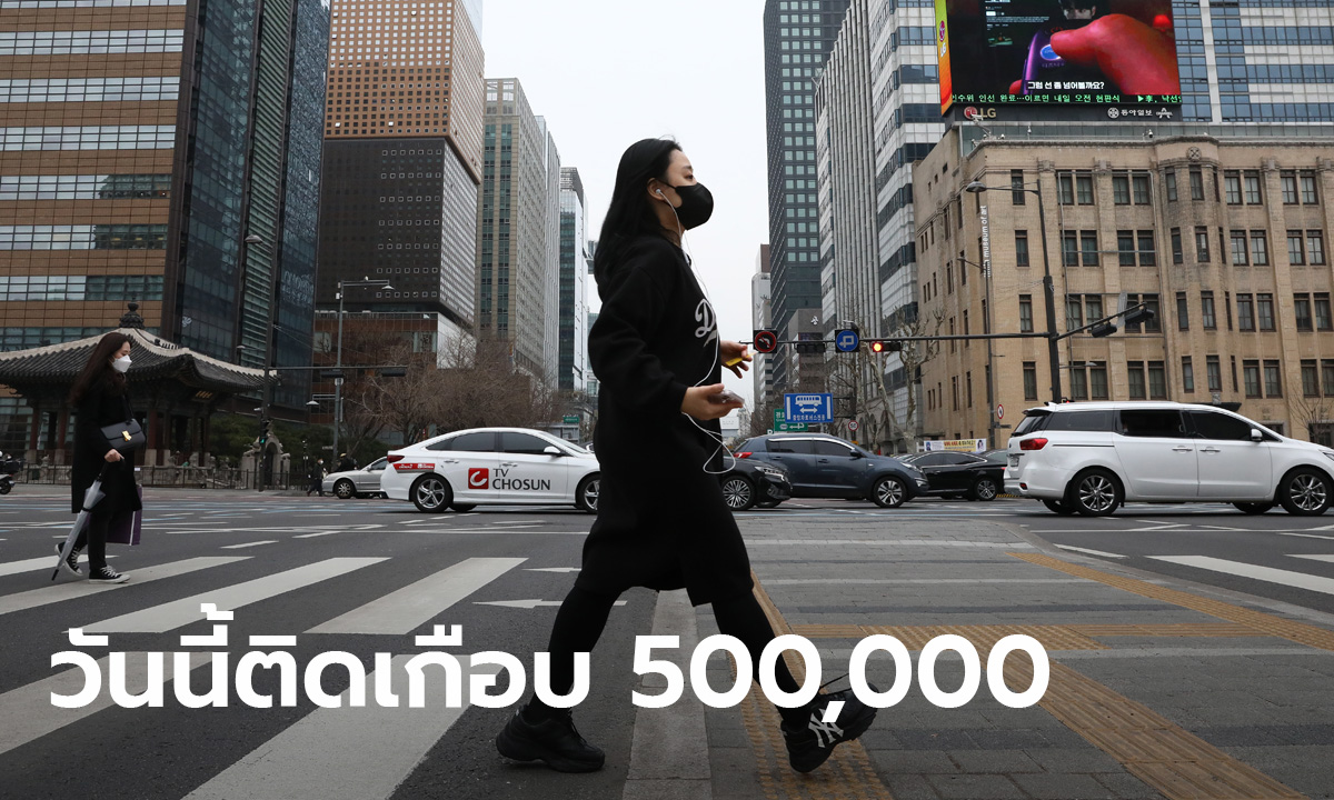 เกาหลีใต้ติดโควิดรายใหม่เกือบ 500,000 ยอดสะสมทะลุ 10 ล้าน