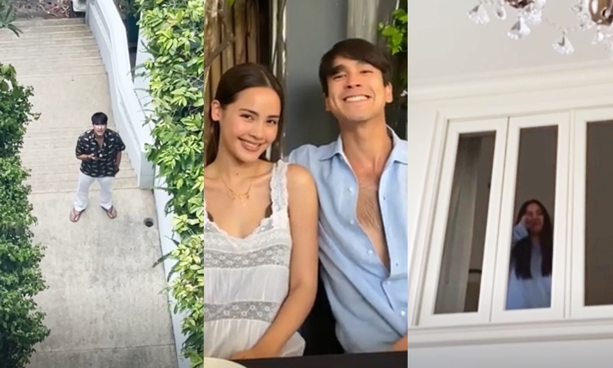 "ญาญ่า" เผยภาพลับหวานๆ ในเดือนมีนาคม "ณเดชน์" ยืนส่งความรักผ่านหน้าต่าง