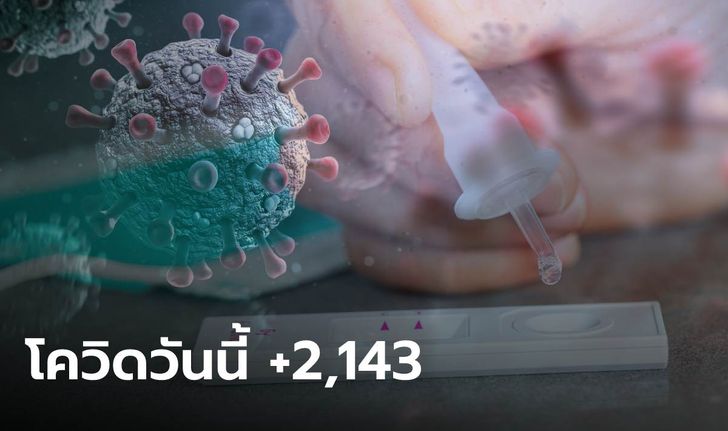 โควิดวันนี้ ไทยพบผู้ติดเชื้อเพิ่ม 2,143 ราย เสียชีวิตอีก 29 ราย