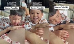 "น้องพีร์" ลูก "บีม กวี" ร้องเพลงกล่อมน้องแฝดในท้องคุณแม่ ฟังแล้วยิ้มตามเลย