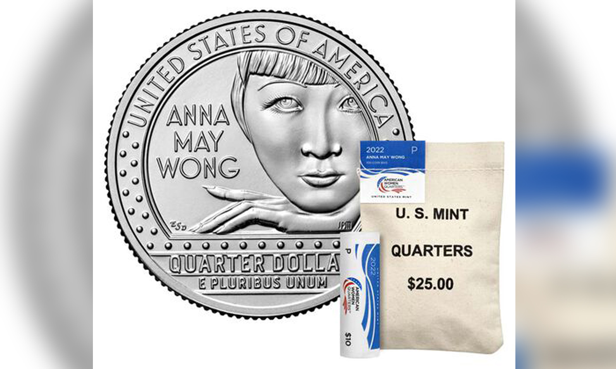 "แอนนา เมย์ หว่อง" ขึ้นแท่นชาวอเมริกันเชื้อสายเอเชียคนแรก ปรากฎบนเหรียญสหรัฐฯ