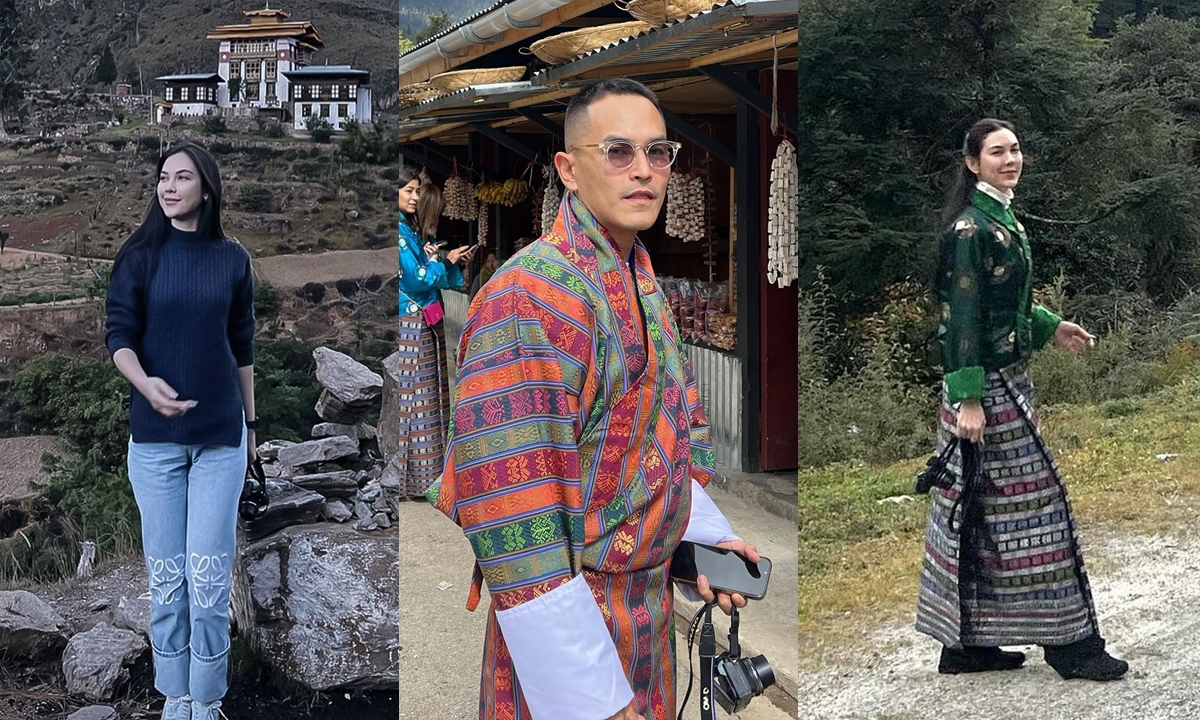ลุ้นรูปคู่ "แมท-สงกรานต์" ควงสวีตเที่ยวภูฏาน ใส่ชุดประจำชาติสวยหล่อไม่เบา