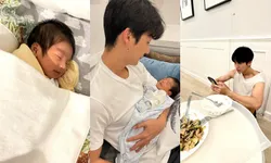 วันพ่อปีแรก "จุ๋ย วรัทยา" เปิดภาพ "พุฒ พุฒิชัย" นั่งเลี้ยงลูก ช่วยดูแลแทบทุกอย่าง