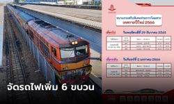 รฟท.จัดเพิ่ม 6 ขบวนรถพิเศษ สายเหนือ-อีสาน รับเดินทางช่วงปีใหม่