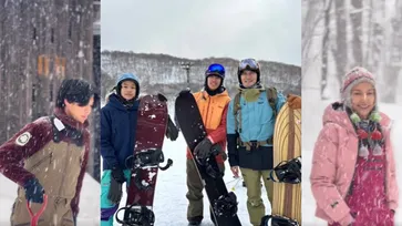 "เคน-หน่อย" เปิดบ้านที่ญี่ปุ่นหิมะตกหนักมาก โชว์ลีลาเล่นสกีกับลูกๆ สกิลเป๊ะเลย