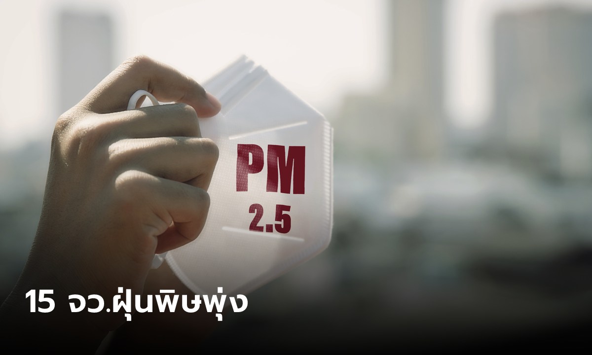 สธ.เตือน 15 จังหวัด PM2.5 พุ่งต่อเนื่อง ต้นปีป่วยแล้ว 1.32 ล้านคน