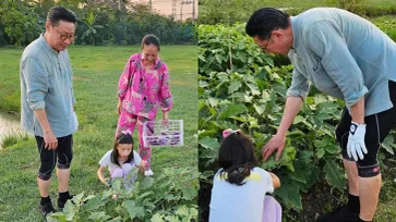 เปิดภาพ "เสี่ยตา ปัญญา" ชีวิตเรียบง่ายแต่ล้นสุข ช่วยหลานสาว เก็บผักสดๆ ในสวน