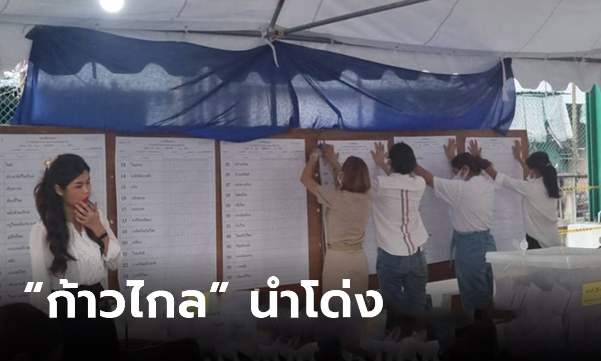 หน่วยเลือกตั้งที่ 21-27 เขตดินแดง “ก้าวไกล” นําโด่ง