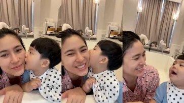 "จุ๋ย วรัทยา" ยิ้มแก้มปริ "น้องพีร์เจ" หอมแก้มครั้งแรก คลิปนี้แม่ใจฟูมาก