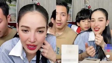 "แพท" ยิ้มเขินอวดแหวนเพชรเม็ดใหญ่ "พี ชานนท์" จัดให้ 3 กะรัตตามคำขอ