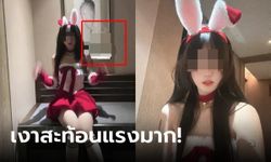 สาวดาวติ๊กต็อกลุคใส ถ่ายรูปเป็นแซนตี้ แฟนคลับซูมเงาสะท้อนในกระจก ใจสลายกันหมด