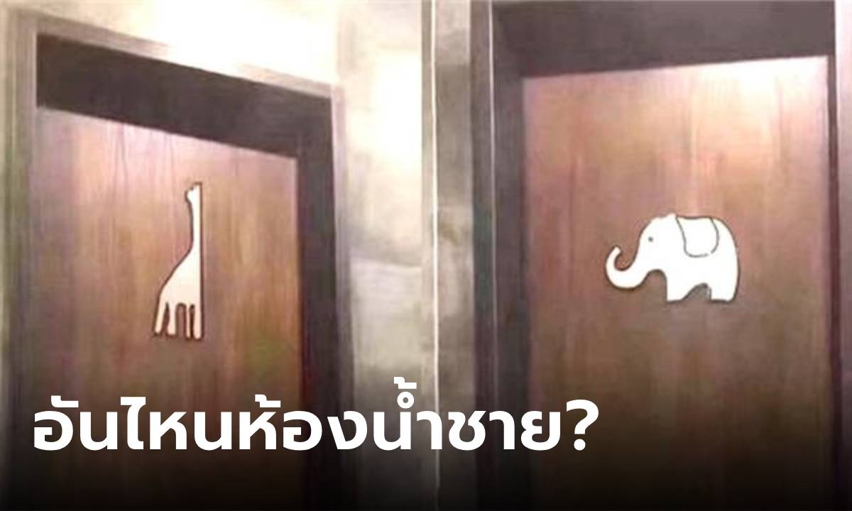 ข้าศึกบุก! เข้าห้องน้ำในห้างเจอสัญลักษณ์ "ช้าง" กับ "ยีราฟ" ต้องแยกชาย-หญิงยังไง?