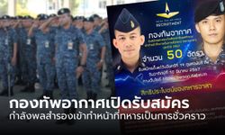 กองทัพอากาศ เปิดรับสมัคร-สอบคัดเลือกกำลังพลสำรองเข้าทำหน้าที่ทหารเป็นการชั่วคราว 2567