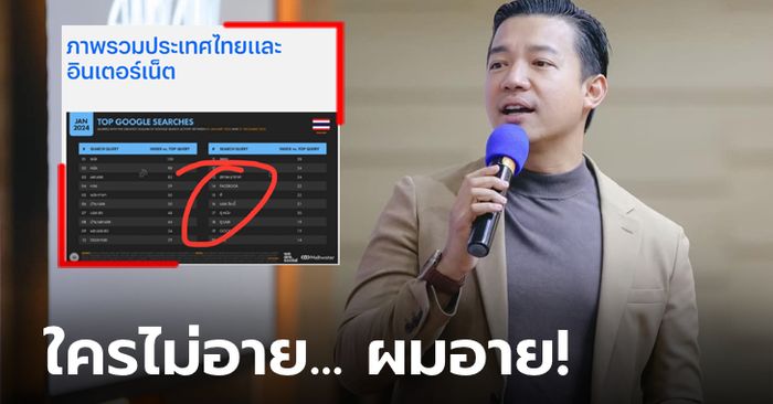 ทั่วโลกเห็นหมด! "หนุ่ย พงศ์สุข" โพสต์ห่วง "2 คำค้นหายอดฮิต" ที่ชาวเน็ตไทยเสิร์ชรัวๆ