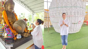 ส่องเลขเด็ด "ฝน ธนสุนทร" ตีตะโพนยักษ์ พ่อแก่เงินล้านวัดดัง จ.อยุธยา