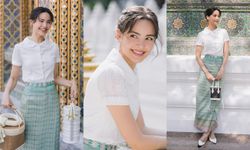 "ญาญ่า" ทำบุญวันเกิด ต้อนรับวัย 31 กะรัต นุ่งผ้าซิ่นไทย สวยงดงามมาก