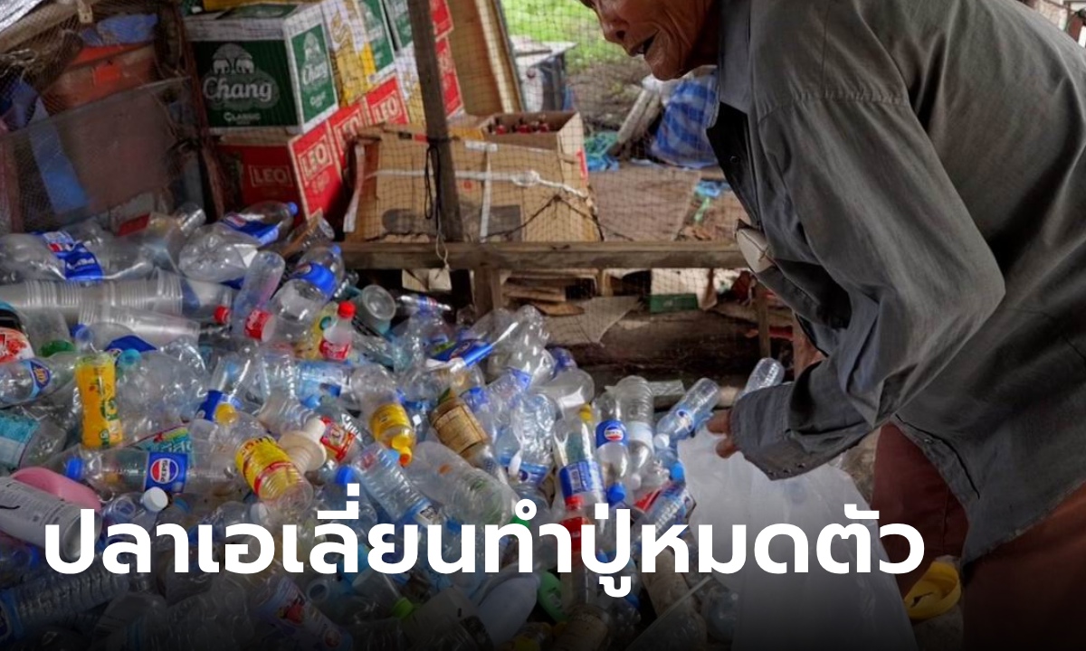 ปู่วัย 77 เก็บขวดขายประทังชีวิต อึ้งสาเหตุบั้นปลายลำบาก หมดตัวเพราะ "ปลาหมอคางดำ"