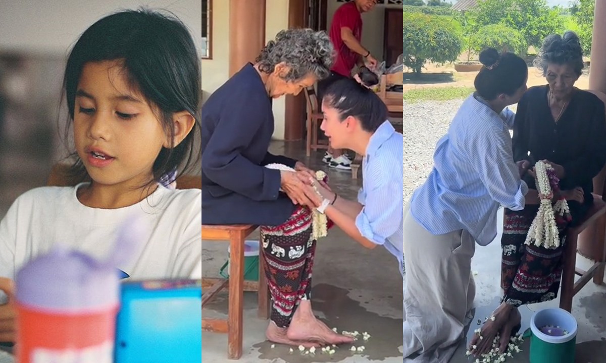 "ปู ไปรยา" กราบขอบคุณยายเลี้ยงตั้งแต่เด็ก ก่อนไปเรียนที่ Oxford Brookes University