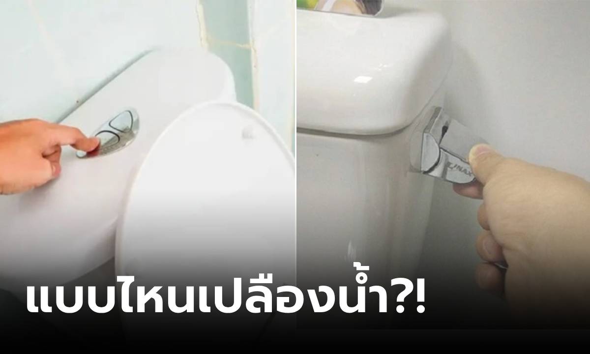 ใช้ทุกวันเพิ่งรู้! กูรูเฉลย "ปุ่มกดน้ำ" ด้านบน-ด้านข้างชักโครก แบบไหนเปลืองน้ำมากกว่า?