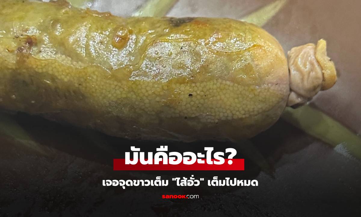 มันคืออะไร สาวซื้อ "ไส้อั่ว" ไม่กล้ากิน ขนลุกเจอจุดขาวเต็มไปหมด ก่อนผู้รู้มาเฉลย