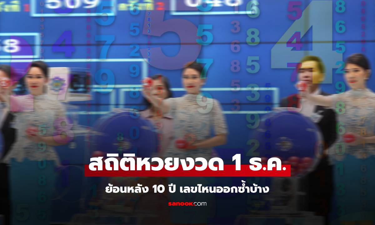 สถิติหวยออก งวด 1 ธันวาคม ออกเลขไหนบ้าง เลขเด็ดงวดนี้ 1/12/67