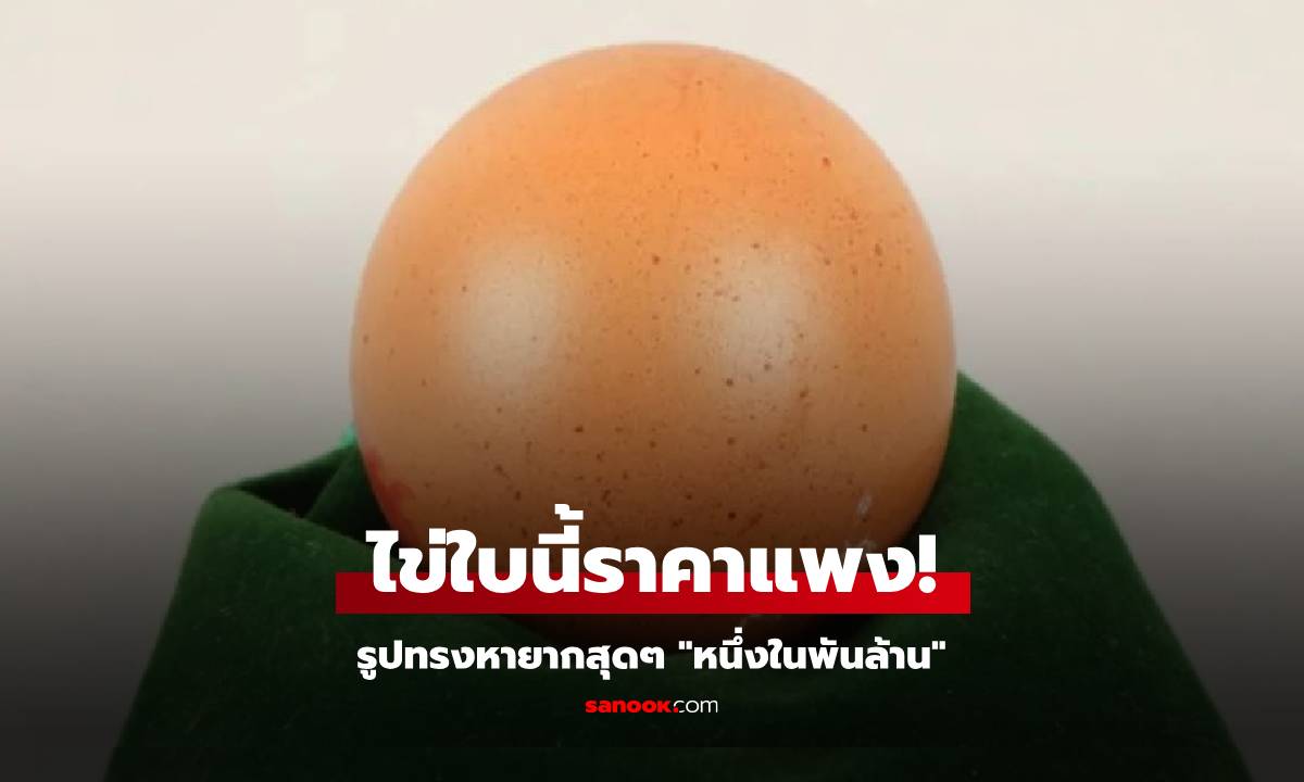 มองออกไหม?! ไข่รูปทรงหายากสุดๆ ปรากฏการณ์ "หนึ่งในพันล้าน" คนทุ่มจ่ายซื้อเฉียดหมื่น