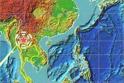 แผ่นดินไหว 2.8 ริกเกอร์ ศูนย์กลางอยู่ในพม่า