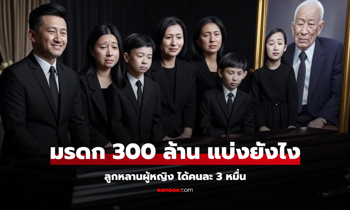ปู่มหาเศรษฐีตาย ทิ้งมรดก 300 ล้าน ลูกหลานที่เป็น 'ผู้หญิง 'แบ่งกันได้คนละ 3 หมื่นบาท!