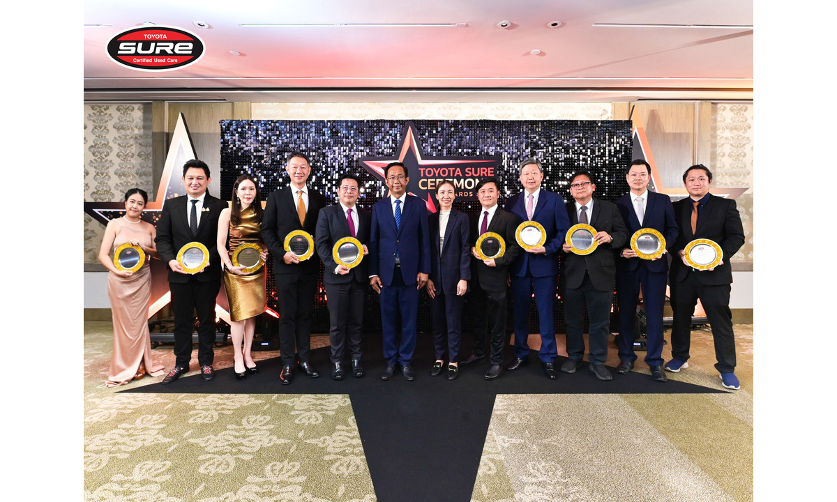 โตโยต้า มอบรางวัล “Best T.Sure” และ “Kaizen T.Sure” แก่ดีลเลอร์ 13 แห่ง ปี 2567