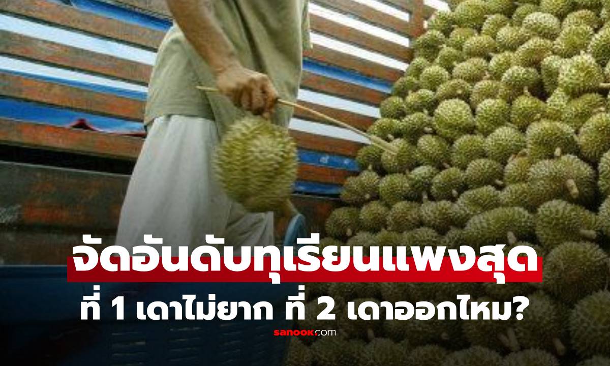 จัดอันดับ "ทุเรียน" จังหวัดไหนแพงที่สุด อันดับ 1 เดาไม่ยาก แต่เดาที่ 2 ออกไหม?