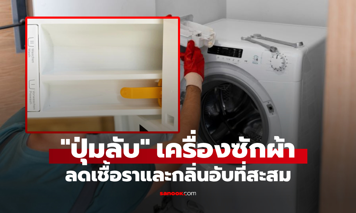 "ปุ่มลับ" ในเครื่องซักผ้า แค่กดเบาๆ ก็ช่วยลดปัญหาเชื้อรา และกลิ่นอับที่สะสมมานาน!
