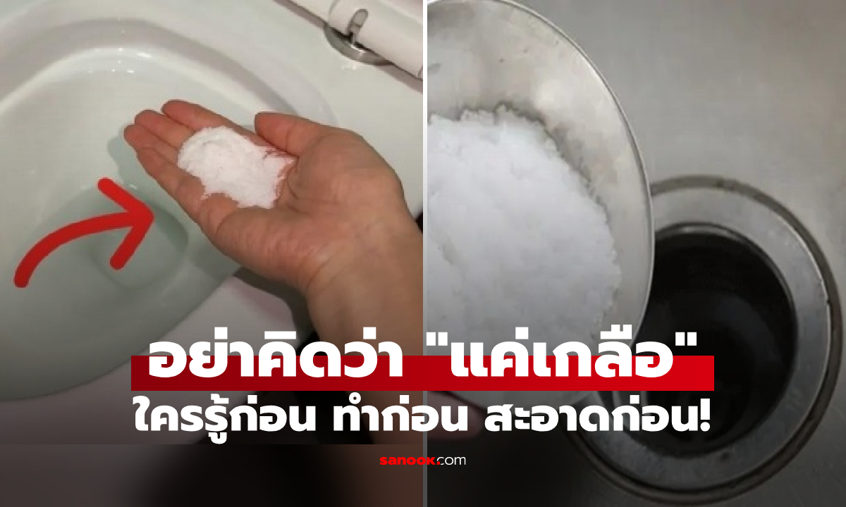 เปิด 5 มหัศจรรย์ “โรยเกลือ” ดับกลิ่นส้วม–ล็อกสีผ้า–สะอาดหมดจดทั้งบ้าน ง่ายไม่ง้อสารเคมี!