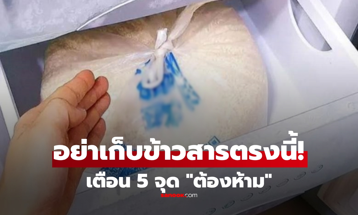 เตือนแล้วนะ! 5 จุด "ต้องห้าม" ในการเก็บข้าวสาร เสี่ยงต่อการเกิดเชื้อราและโรคภัย