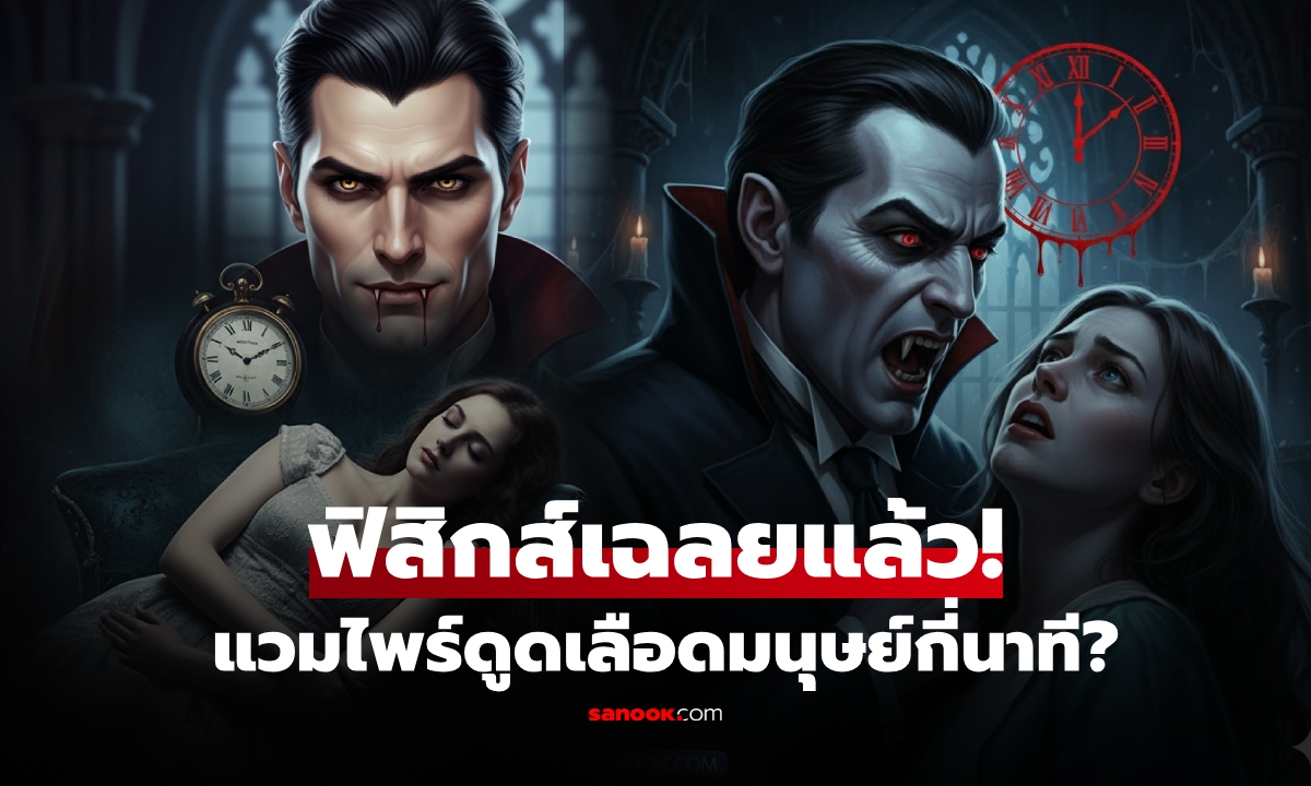 "แวมไพร์ใช้เวลาดูดเลือดมนุษย์กี่นาที?" ฟิสิกส์เฉลยตัวเลขช็อก คนเลือดหมดตัวตายเร็วมาก!