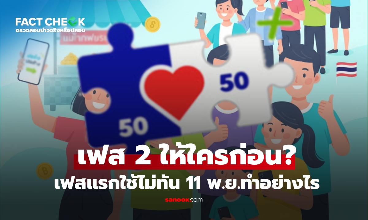 เช็กข่าวชัวร์ : คนละครึ่งพลัส ใช้ไม่ทัน 11 พ.ย.โดนตัดสิทธิ์ ส่วนเฟส 2 ให้กลุ่มตกหล่นก่อน