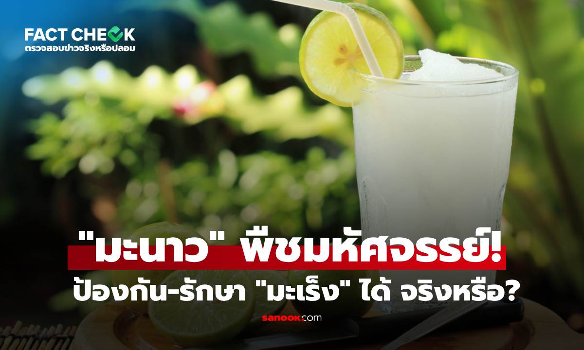 เช็กข่าวชัวร์ : พืชมหัศจรรย์! "มะนาว" ป้องกัน-รักษา "มะเร็ง" ดีกว่ายา จริงหรือ?