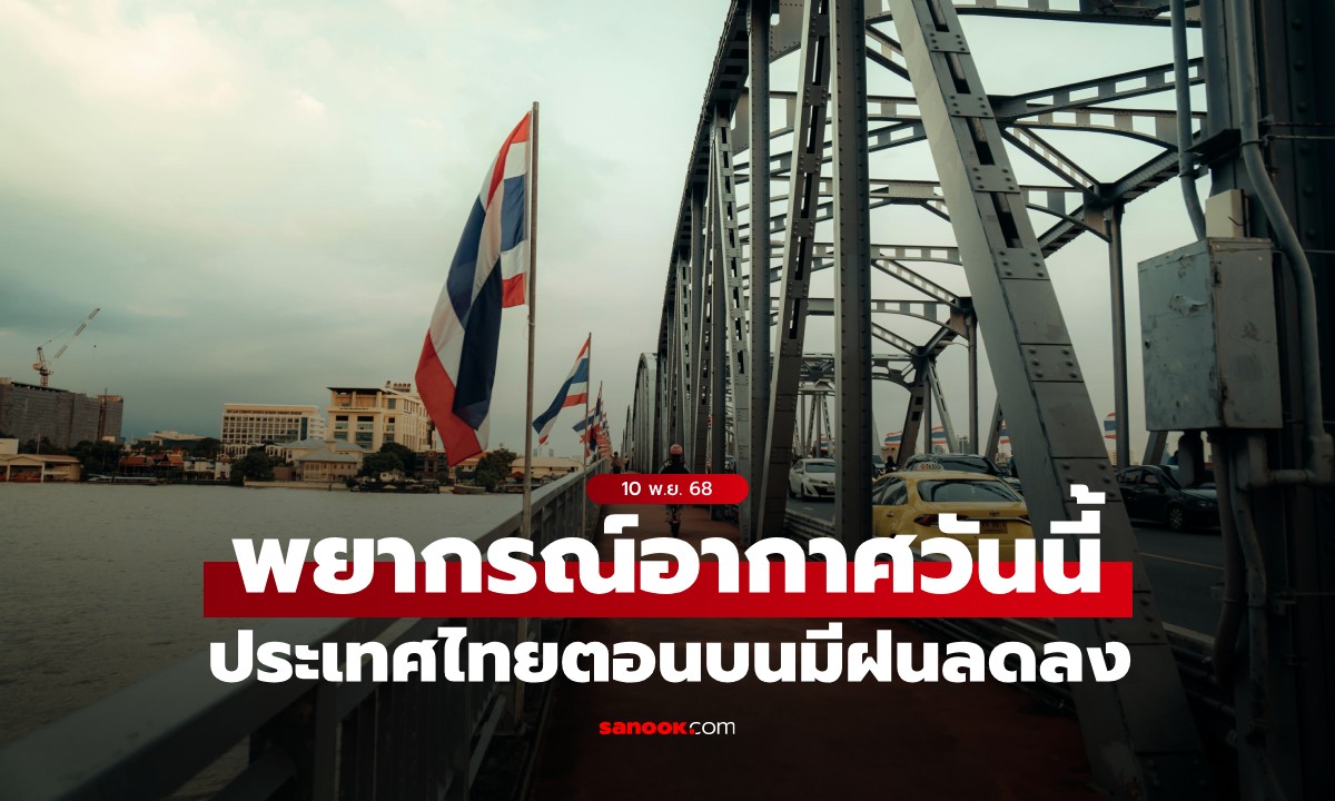 สภาพอากาศวันนี้ กรมอุตุฯ เผย ไทยมีฝนลดลง ย้ำพายุไต้ฝุ่น "ฟงวอง" ไม่เข้าไทย